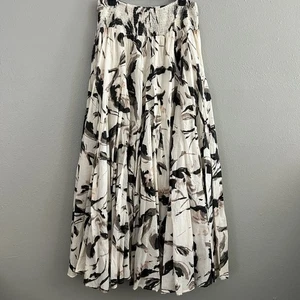 Maxi Falda Larga Elegante Piernas Godet Plisada Talla 12 Alta Boho Algodón Voluminoso - Imagen 1 de 9