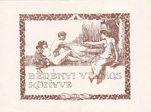 Exlibris Livre D'Art Klischee Kornel Revesz 1895-1944 Acte Masculin Acte Féminin - Afbeelding 1 van 1