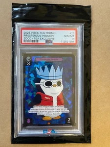 2025 Vibes TCG Promo Prosperous Penguin SDCC PSA Exclusivo PSA 10 Gemas Como Nuevo Pudgy - Imagen 1 de 1