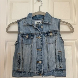 Old Navy Girl’s Denim Vest Light Wash Size 8 - Picture 1 of 5