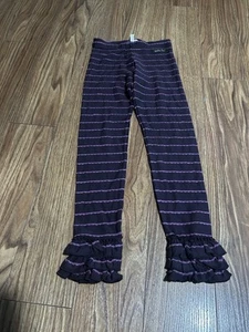Girls Matilda Jane Leggings Size 6x Brown Purple With Ruffles - Picture 1 of 2