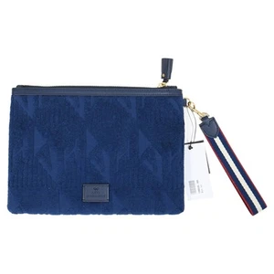 Anya Hindmarch Logo-Embossed Terry Pouch In Cotton Women Blue One Size - Picture 1 of 9