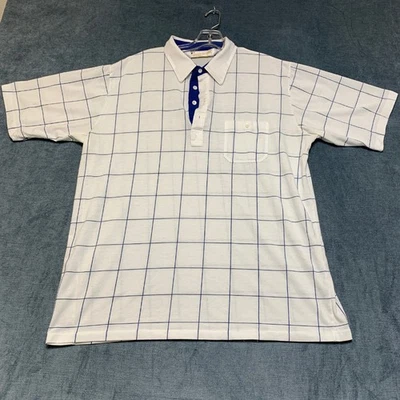 Arnold Palmer Polo Para Hombres XL Blanco Ventana Tejido Algodón Golf Rendimiento Foto 1 de 4