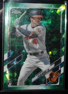2021 TOPPS CHROME SAPPHIRE TYLER NEVIN US42 GREEN REFRACTOR #D/50 ROOKIE - Picture 1 of 1