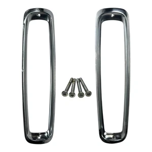 1980-1992 CADILLAC DEVILLE BROUGHAM FLEETWOOD RWD TAIL LIGHT CHROME BEZEL SET - Picture 1 of 24