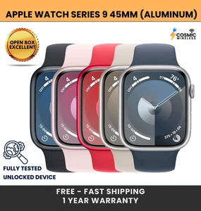 Apple Watch Series 9 45 mm (WiFi + LTE/Celular) Aluminio - Excelente - Imagen 1 de 13