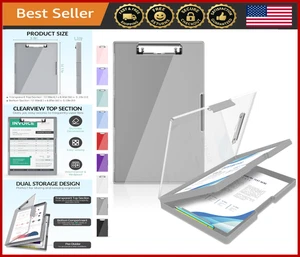 Heavy Duty Storage Clipboard 8.5x11, Dual Compartment, Dry Erase, Office Supplie - Picture 1 of 8