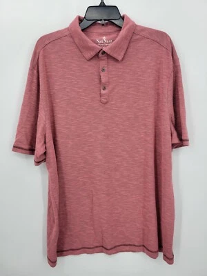 Nat Nast Polo Shirt Mens XL Pink Short Sleeve Luxury Performance Golf Outdoor - Image 1 of 4