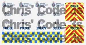 Code 3 Adhesive Vinyl Decals Greenlight 1/64 Transit Jumbo - Transport Police - Picture 1 of 1