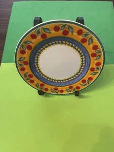 Vista Alegre Fruit Fantasy Cherries Salad Plate W/ Crazing - Imagen 1 de 3