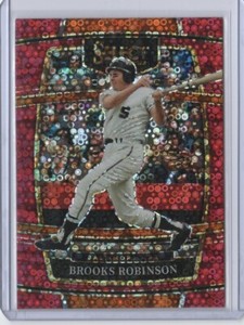 2022 Panini Select Brooks Robinson Concourse Level Red Disco Prizm - Orioles