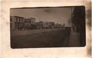 Patriotic Street Parade in Unidentified U.S. Town 1900s RPPC Postcard Photo - Picture 1 of 2
