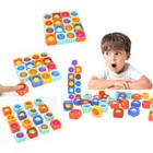 Big Fidget Building Blocks Push Pop Bubble Sensory Autism Toys Puzzle 16pcs Set