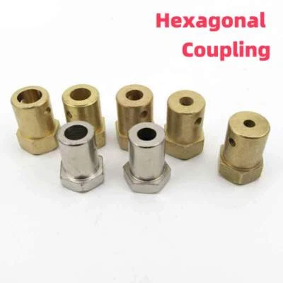 Adaptor for RC Model Car Boat WheelBrass Hex Motor Shaft Coupling Joint 2mm-8mm - Image 1 of 4
