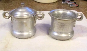 Mid Century Modern Hand Forged Aluminum Sugar Cream Lid MCM Vintage Primitive - Picture 1 of 8