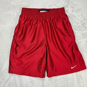 Vtg Nike Basketball Shorts Mens Large Baggy Loose Long Y2K Silver Tag 2000 Red - Picture 1 of 10