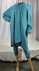 NWT Athleta $109 Sz 3X Borealis Green Harmony Pose Wrap Cardigan Hooded #882495 - Picture 1 of 12