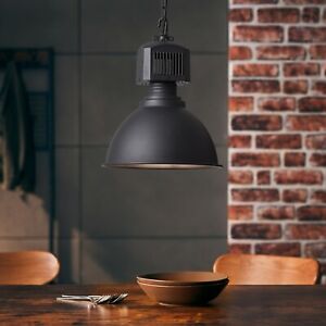 Hänge Decken Leuchte Pendel Lampe Industrie Design Fabrik Loft BLAKE schwarz NEU