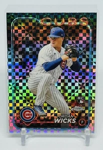 2024 Topps Chrome #67 Jordan Wicks Checkerboard Refractor RC Rookie Cubs - Bild 1 von 2