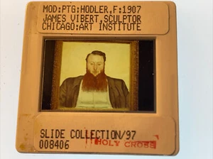 Ferdinand Hodler "James Vibert, Sculptor " Swiss Symbolism Art 35mm Slide - Picture 1 of 2