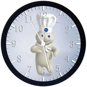 Reloj de pared Pillsbury Doughboy marco negro bonito para decoración o regalos W416 - Imagen 1 de 1