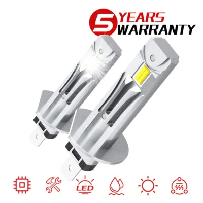 For Jaguar X-Type 2001-2008 Combo H1 LED Headlight Hi-Low Beam bulbs 6000K - Image 1 of 4