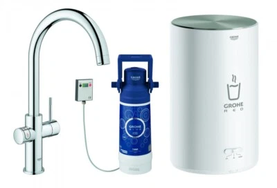 GROHE Red Duo Küchenarmatur und Boiler M-Size C-Auslauf chrom 30083001 - Bild 1 von 4
