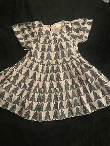 Euc!!! Crewcuts Jcrew Girls Size 2 Christmas Tree Dress Holiday!!! - Picture 1 of 7