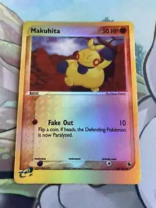 Carta Pokémon común holográfica inversa Makuhita 58/109 EX LP - Imagen 1 de 2
