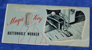 DOMESTIC MAGIC KEY BUTTONHOLE WORKER OPERATION & CARE COPY OF ORIGINAL MANUAL - Picture 1 of 4