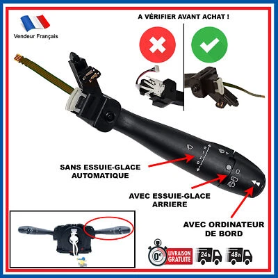Commodo Commande d'essui Glace Citroen C5 Xsara Picasso Peugeot 206 = 96493632XT - Photo 1/4