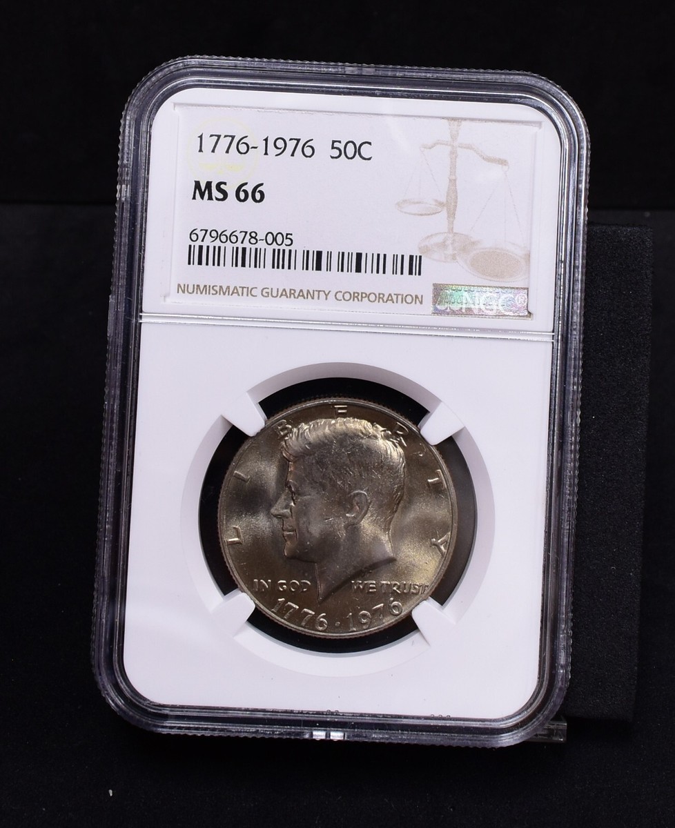 アメリカ 1976-S ケネディ ハーフ ドル 銀貨　CAC MS 66 鑑定済 MS 66 Graded 1976 Kennedy US Half Dollars (1964-Now) for