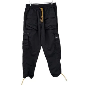 RHUDE Cargo Pants Drawstring Waist Pockets Black Casual Mens Size 2XL - Picture 1 of 9