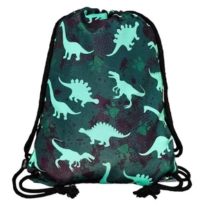 HECKBO Dino Jungen Turnbeutel, Sportbeutel, Tasche, Rucksack beidseitiger Druck - Bild 1 von 9