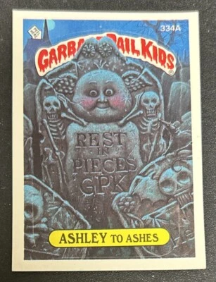 1987 Topps Garbage Pail Kids GPK Series 8 Ashley To Ashes Card #334A VG O/C Foto 1 de 2