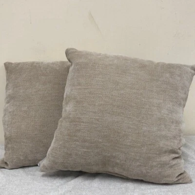 Threshold Set of 2 Beige Toss Pillows 18 in x 18 in - Image 1 of 4