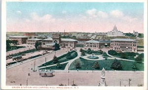 1920s Rhode Island Postcard Union Station Capitol Hill Providence RI Train RR - Picture 1 of 2