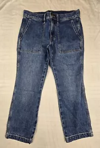 J Crew Petite Womens Cropped Ankle Cargo Patch Pocket Utility Jeans 27P NWT - Picture 1 of 8
