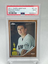 Buster Posey 2011 Topps Heritage Chrome #C126 /1962 PSA 9 RC Rookie Card XCJX