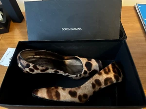 Dolce & Gabbana Pony Leopardo Women’s "Vero Guoio" Shoes Size 37 - Picture 1 of 14