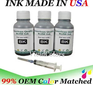 3x30ml Black refill ink for HP 902 902XL OfficeJet Pro 6968 OfficeJet Pro 6978 - Picture 1 of 2