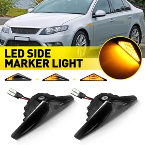 Pair Side Guard Indicators Led Flasher Lights For Ford Falcon XT XR6 FG Series - Picture 1 of 13