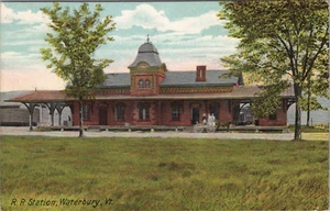 c1910 Railroad Station Waterbury Vermont Vintage VT Postcard - Picture 1 of 2