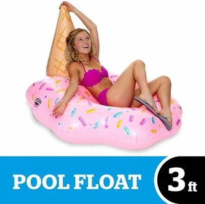Bigmouth Riesig schmelzendes Eis Pool schwimmendes Floß 47,5x47x35 bis 200 Pfund - Bild 1 von 2