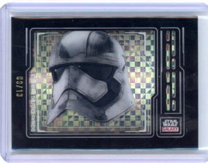 2024 TOPPS STAR WARS GALAXY CAPTAIN PHASMA SHADOWBOX HELMET X-FRACTOR SSP 8/10 - Picture 1 of 2
