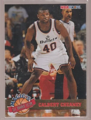 1993-94 NBA Hoops Magic's All-Rookie Team Calbert Cheaney #6 Rookie RC Gold - Image 1 of 2