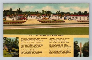 Haines City FL-Florida, Haines City Motor Court, Advertising, Vintage Postcard - Picture 1 of 2