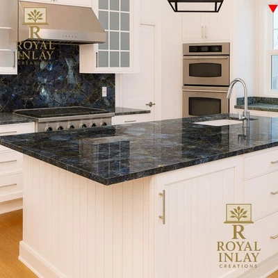 Labradorite Gemstone Countertop – Blue  Crystal Island Slab for Kitchen 48x24" - Image 1 of 4