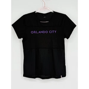 Maglia sportiva Orlando City Soccer Wild Collective nera traforata donna taglia S - Foto 1 di 9