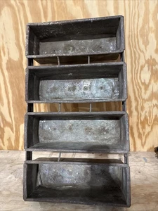 Vintage Industrial Ekco 56 Bread Pan 4 Loaf 12x4in - Picture 1 of 10